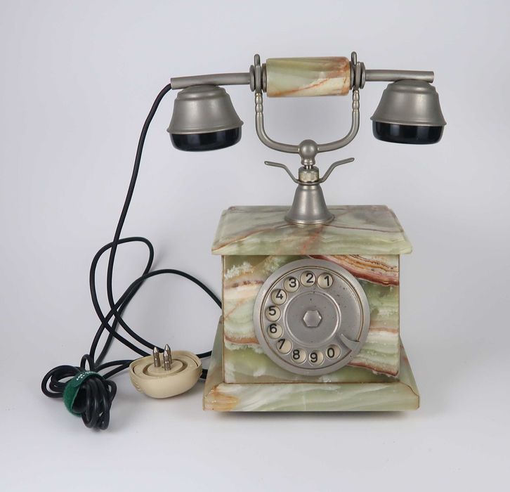Telefone Antigo Italiano em Pedra Alabastro