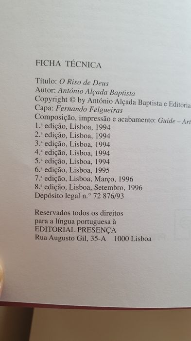 Livro "O Riso de Deus"