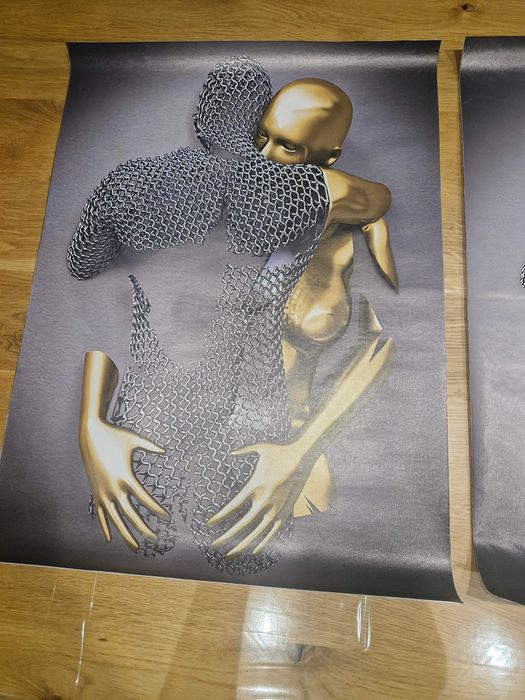 Dwa obrazy na płótnie, kobieta i mężczyzna,  salon, sypialnia