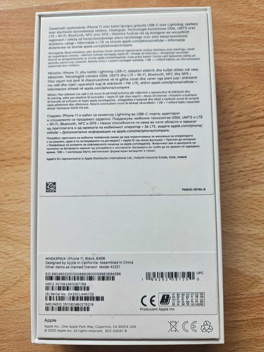 Smartfon Iphone 11 64GB