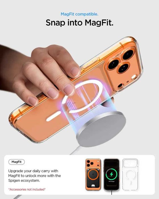 Чехол Spigen Ultra Hybrid MagFit для iPhone 17 Pro Max / iPhone 17 Pro Clear White