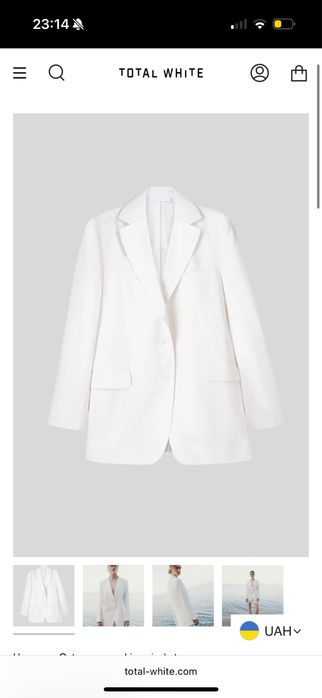 Лляний білий жакет TOTAL WHITE KATIMO HUKH