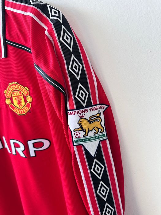 Футбольна футболка beckham #7 manchester united 1999 champions