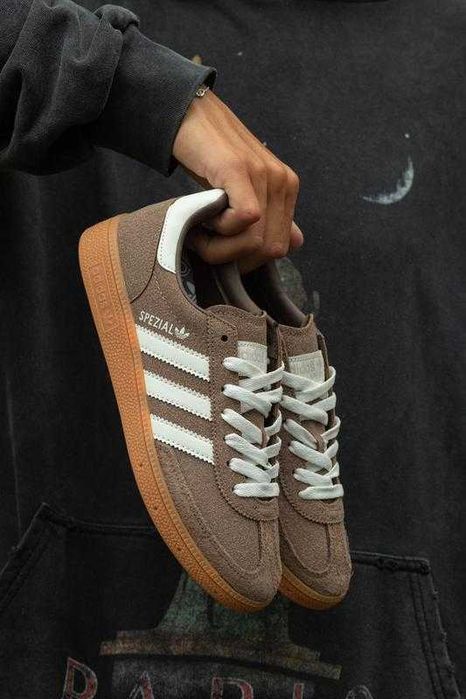 (БЕЗ ПЕРЕДОПЛАТИ) Adidas Handball Spezial Brown White адідас коричневі з білим
