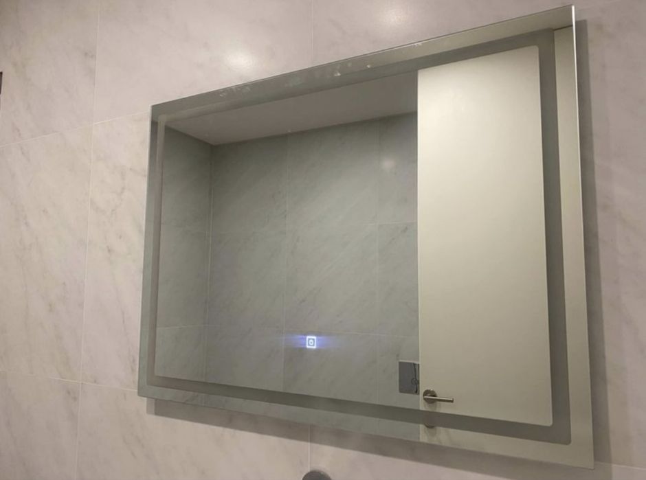 Espelho com led retangular