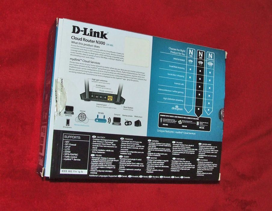 DSL router D-Link DIR-605L (802.11b/g/n 300Mb/s)  Cloud N300 tplink
