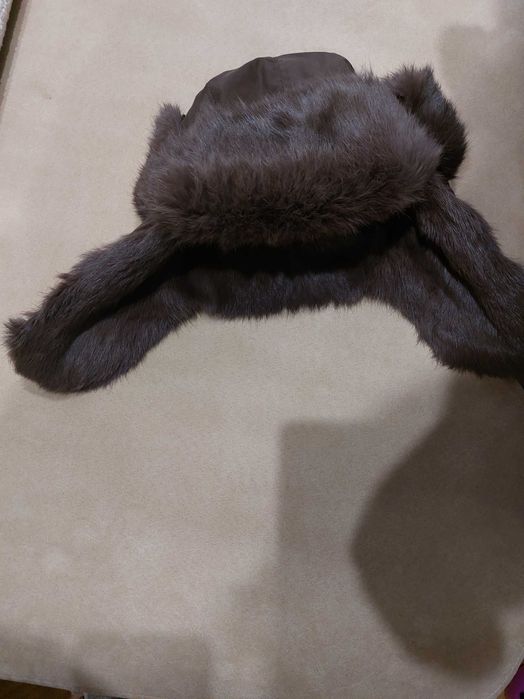 Шапка вушанка з натуральним хутром