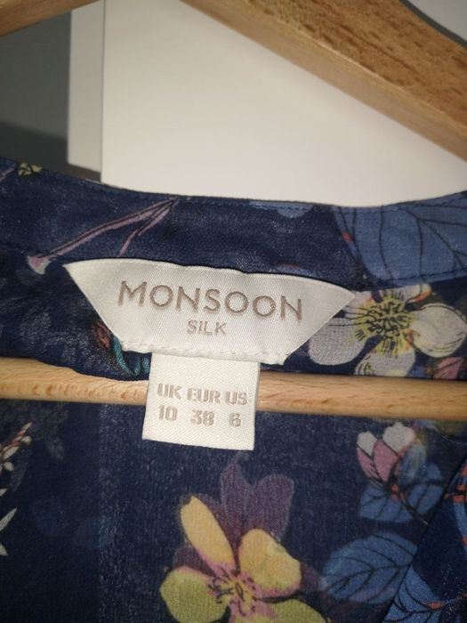 Bluzka damska jedwabna Monsoon rozmiar M 38