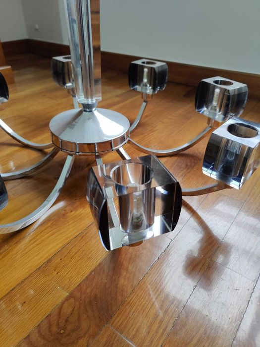 Conjunto candeeiros teto MGL - coluna de cristal