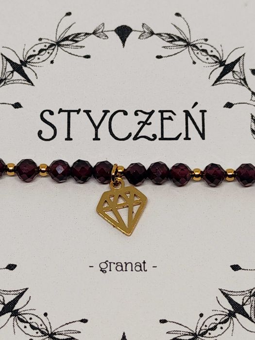 Bransoletka urodzinowa "Styczeń" Maxi