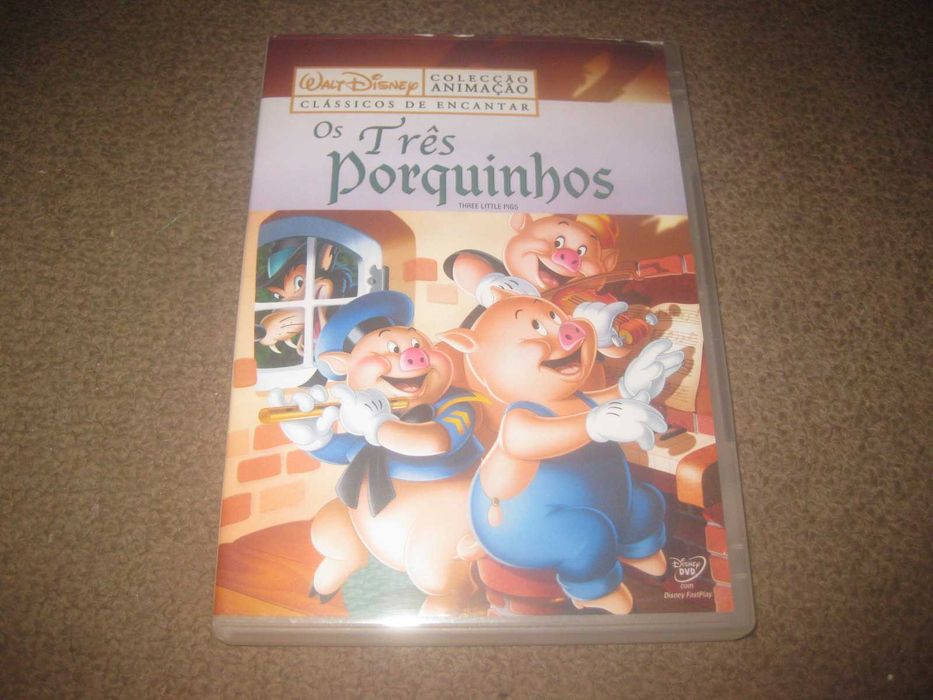 DVD "Os Três Porquinhos" da Disney