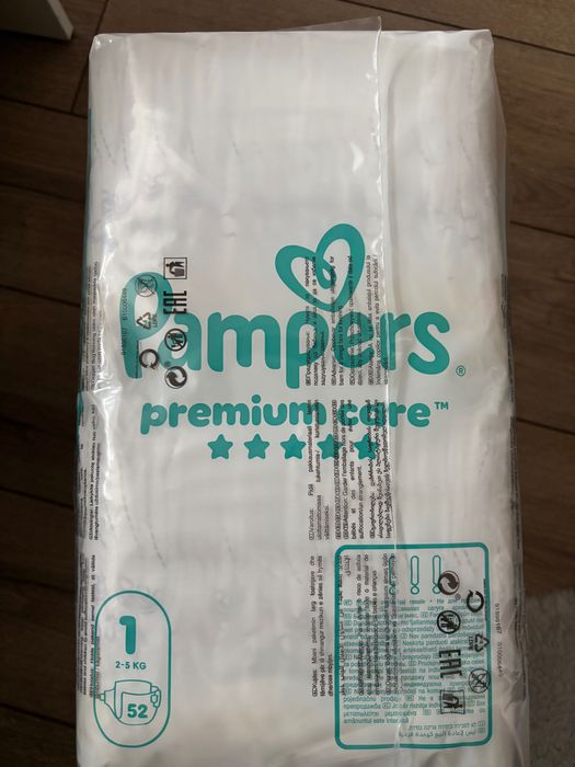 Pampers premium care 1, 156 szt. Odbiór osobisty.