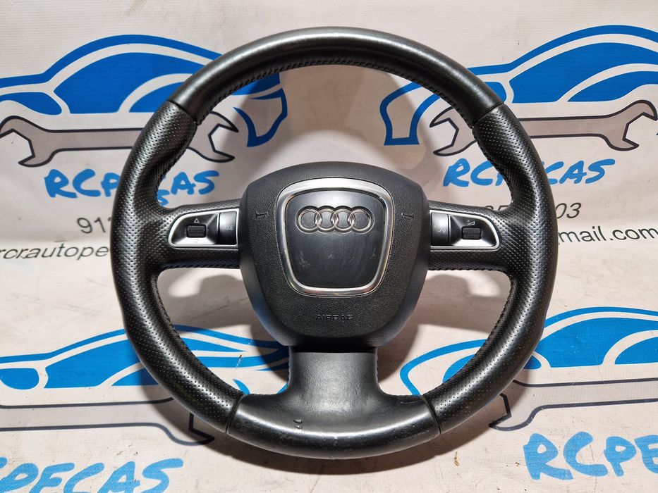 VOLANTE GUIADOR COMPLETO Pele Perfurada Comando Multifunções AUDI A5 8T