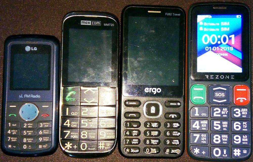 Кнопочные телефоны  Lenovo A328, ZTE, Siemens A52, A70, C55, No