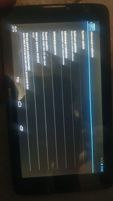 Tablet Modecom freetab 7004 HD+ X2 3G + Dual (Sim/microSim/microSD)Gps