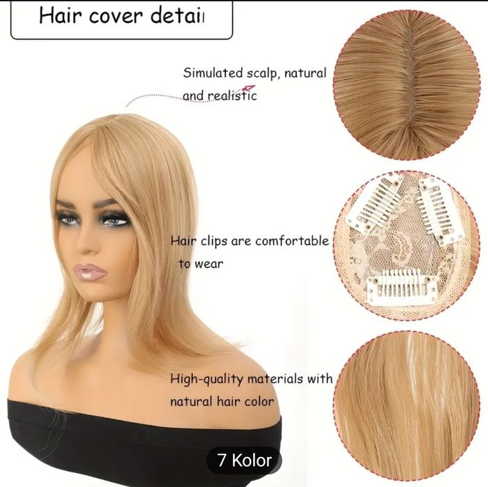 Topper nakładka na włosy blond