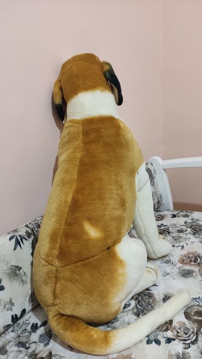 Собака м'яка реалістична іграшка