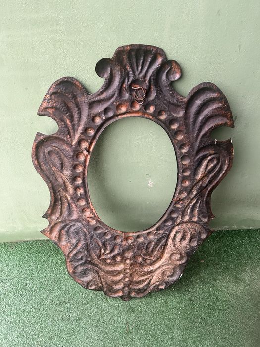 Duża rama zdobiona metalowa ok 100cm vintage retro