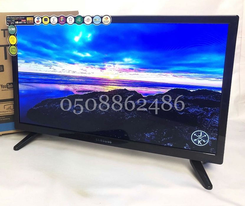 Led Телевізор 12V - 220V 24 дюйм Smart TV T2 Android Hdmi Wifi Full HD