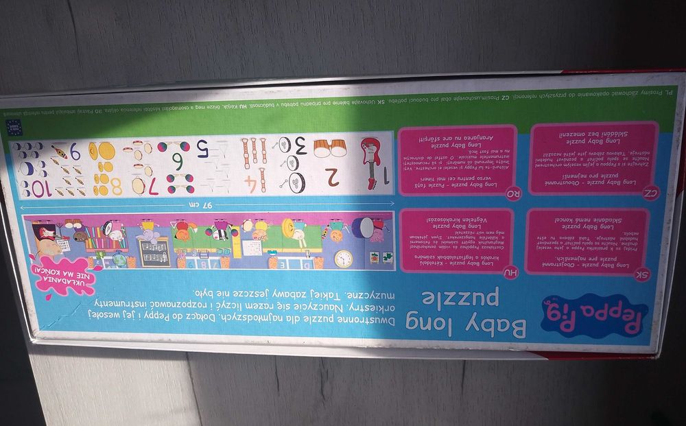 Peppa Pig Baby Puzzle dwustronne Świnka Peppa 100cm TREFL