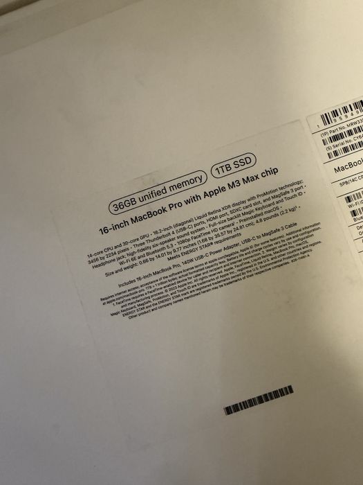 MacBook Pro 16 M3 Max 36/1Tb. (Space)