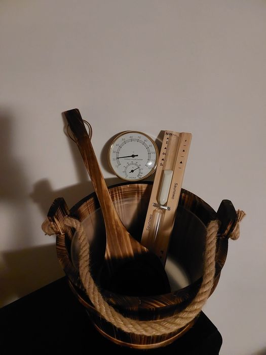Zestaw akcesoriów do sauny 4 elementy sauna termometr