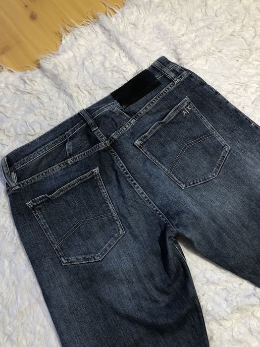 Spodnie jeansy Armani Exchance relaxed straight rozmiar 31 granarowe
