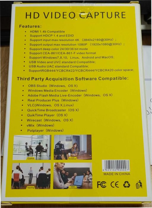 HD / 4K Video Capture Card64409451091075121