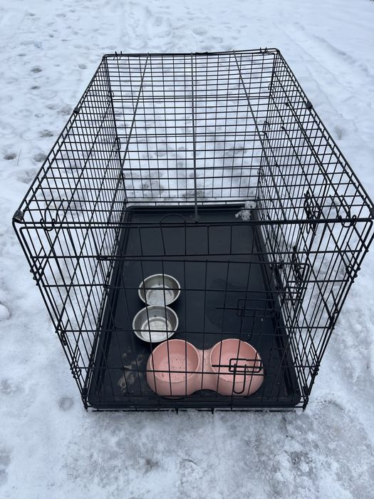 Розкладна металева клітка для собак