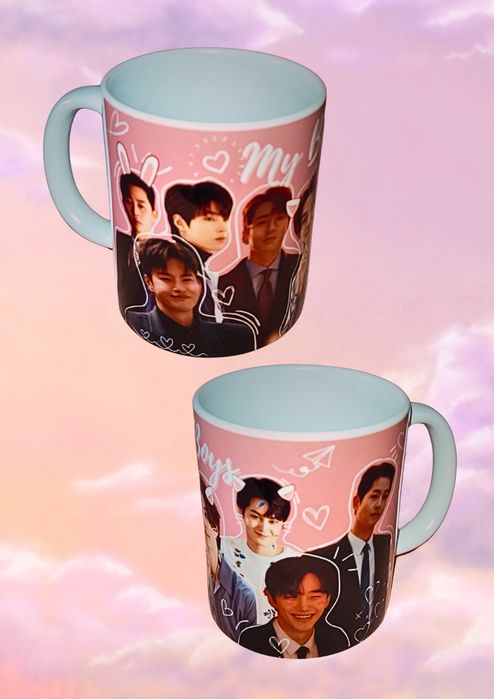 Caneca BTS Rosa.