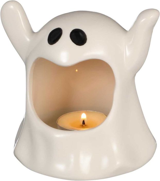 Świecznik na tealight Ceramiczny Duszek 11 cm - Dekoracja Halloween