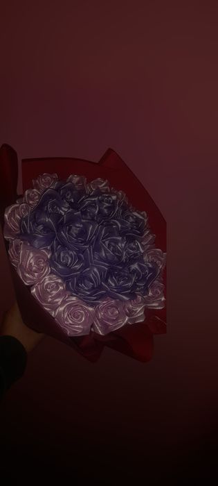 Букет з атласних стрічок