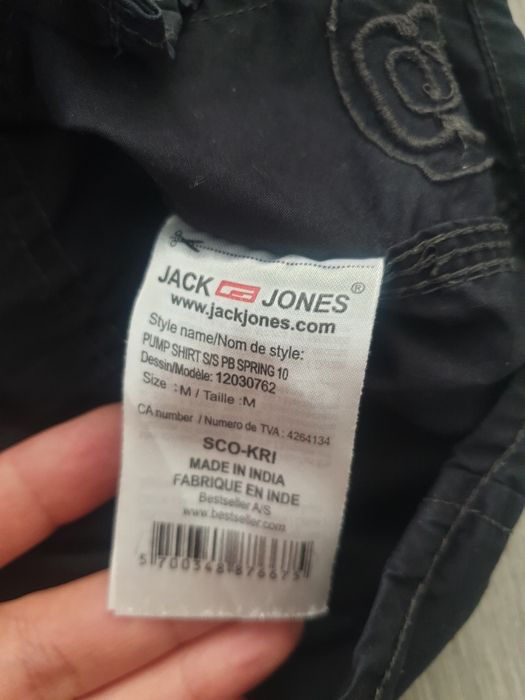 Koszula męska M czarna Jack&Jones bawełna