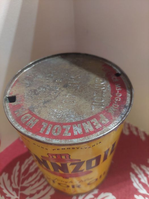Lata antiga óleo motor Penzoil automobilia