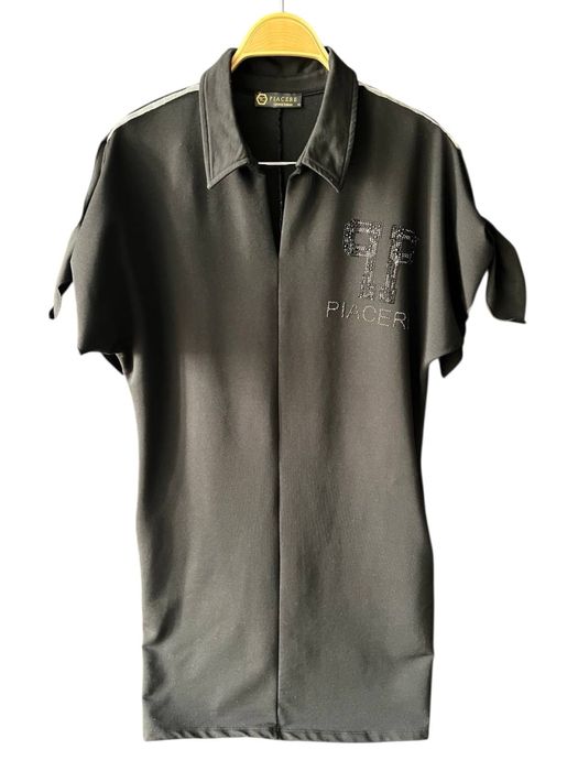 Стильна чорна сукня-поло PIACERE Limited Edition L-XL з вирізами