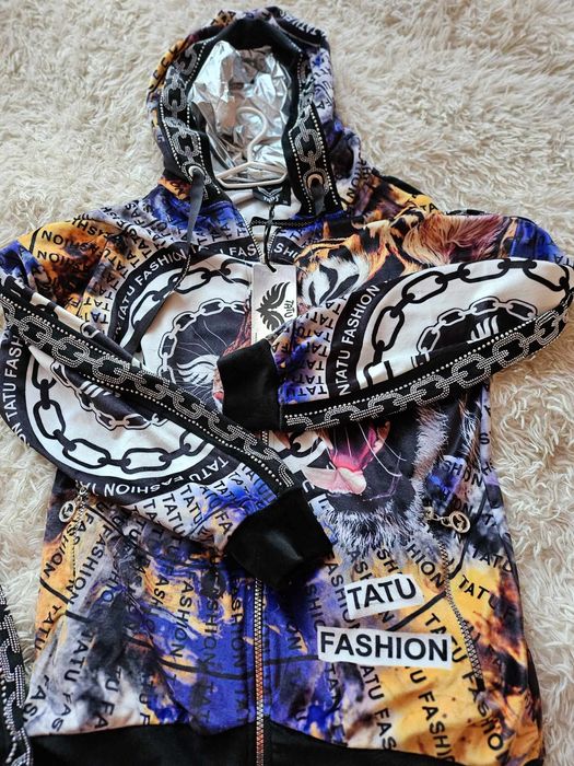 Nowy dres welurowy rozm 36, bardzo miły welur, dłuższą bluza,