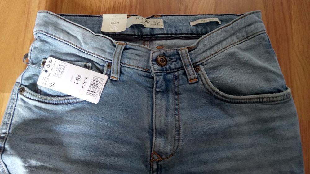 Jeansy slim Mango męskie spodnie proste