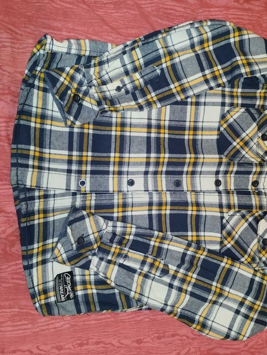 Тепла сорочка в клітинку на хлопчика (100% котон) р.134-140