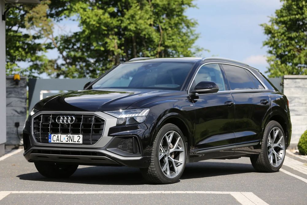 Audi Q8 S-line/87tys/Kamery360/316KM/Bezwypadkowy/FVAT23%
