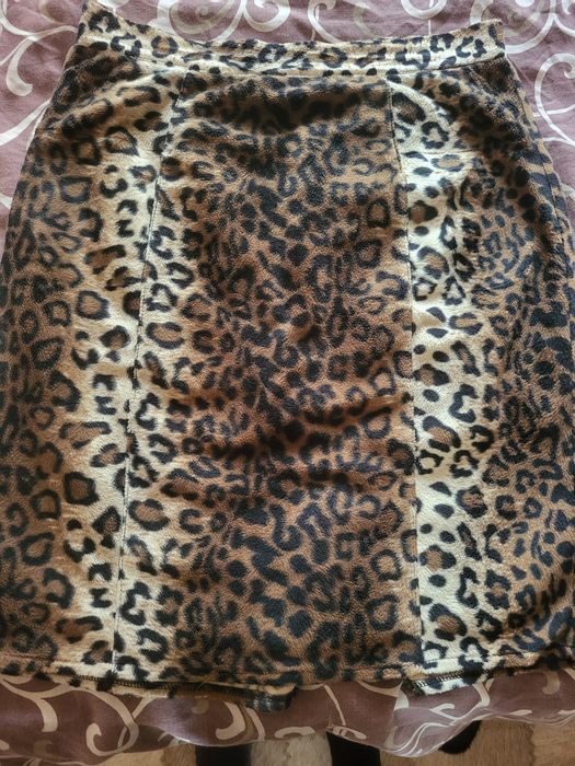 Спідниця мехова леопард
