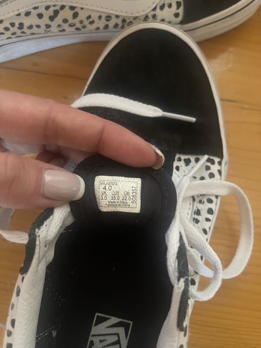 Trampki vans bialo czarne