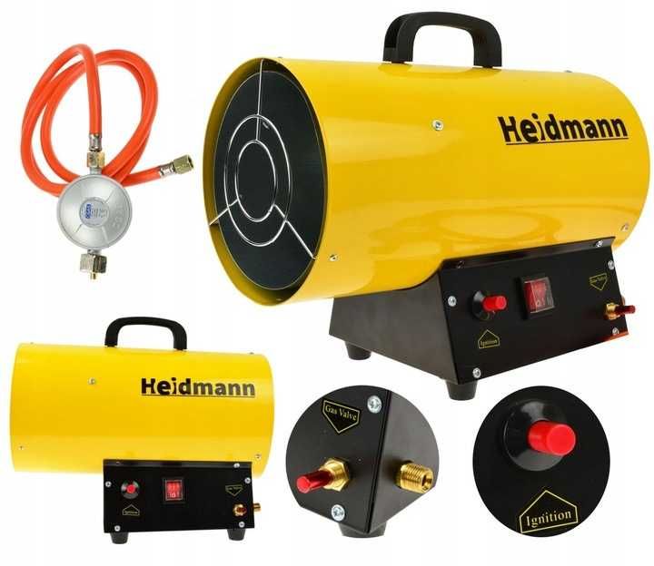 Nagrzewnica gazowa dmuchawa powietrza piecyk 15KW grzejnik +reduktor