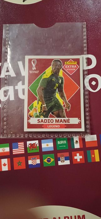 Figurinha da copa legend sadio mané bordeaux