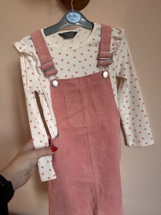 Набір вельветовий сарафан і реглан у рубчик primark 3-4 роки