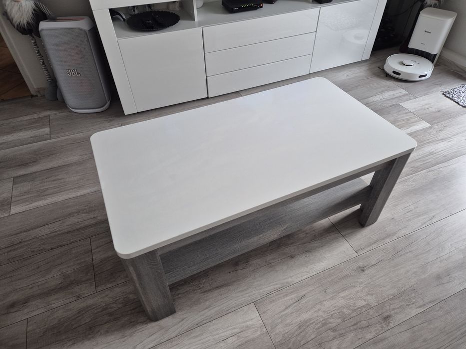 Stolik kawowy,stolik szary z białym blatem FLOT 12 ,Agata meble , st