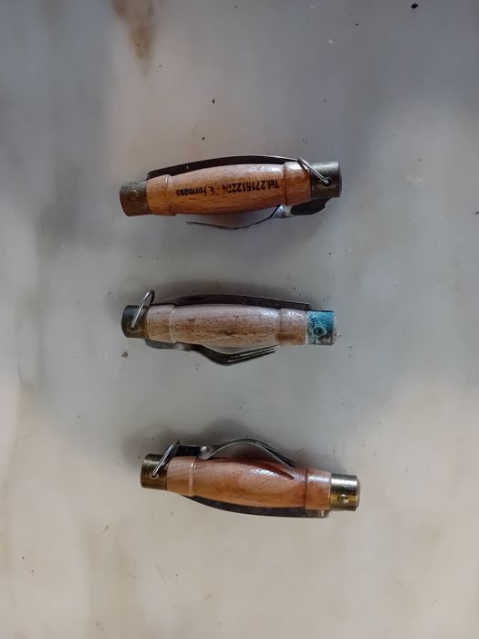 Conjunto de 3 Canivetes Antigos com Garfo