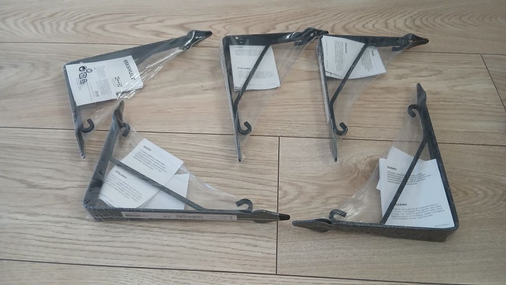 Wspornik półki, metalowy, Ikea KROKSHULT
Wspornik, antracyt, 18x24 cm