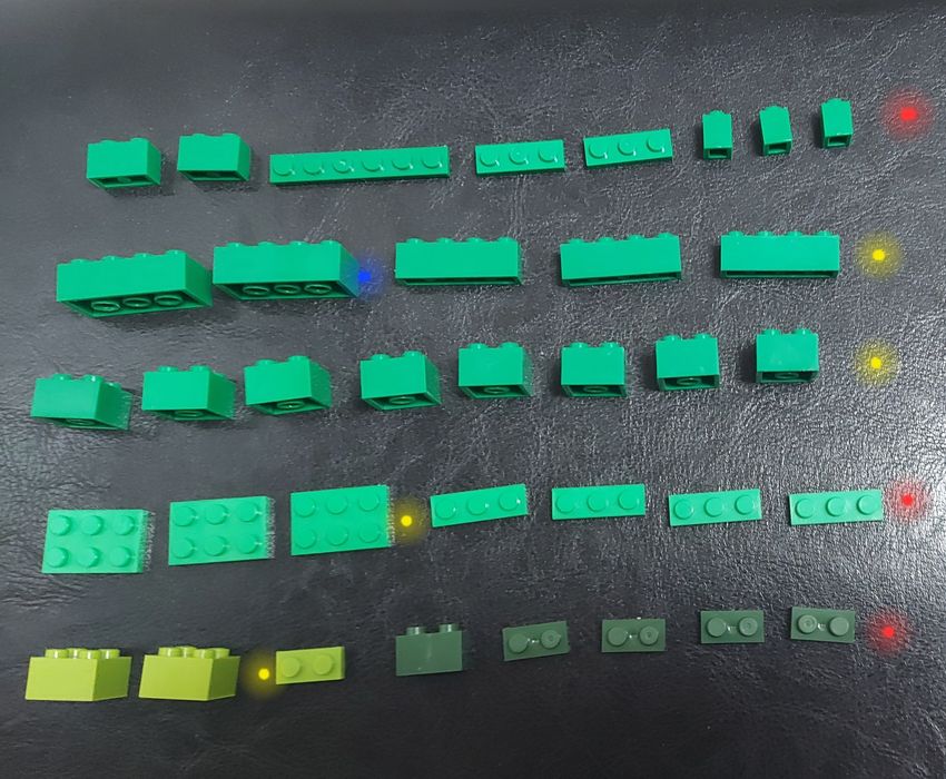 Lego zielone klocki zestaw lub pojedynczo