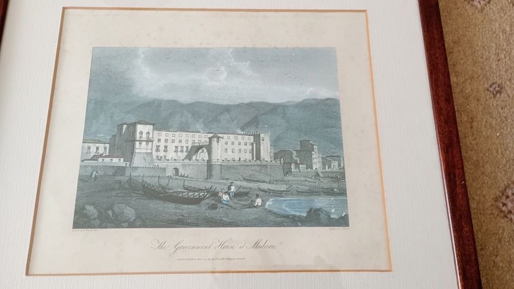 Quadro com litografia do Palácio de São Lourenço, Madeira, n.61/100