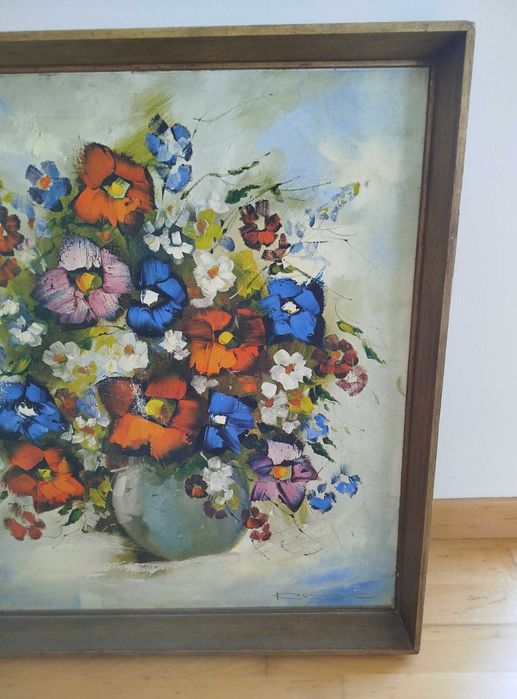 Quadro Antigo, reprodução sobre madeira